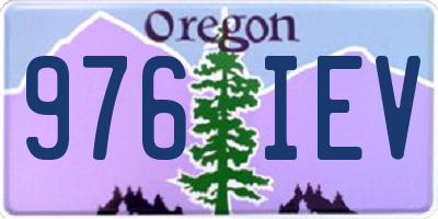 OR license plate 976IEV
