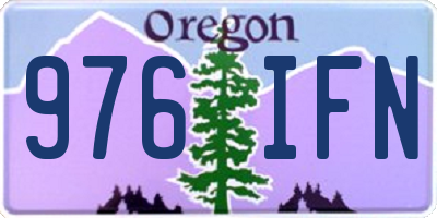 OR license plate 976IFN