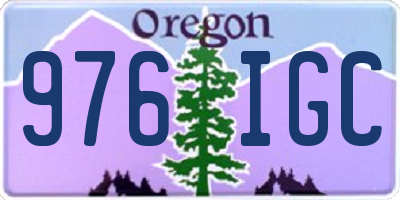 OR license plate 976IGC