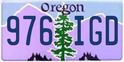 OR license plate 976IGD