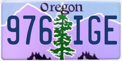 OR license plate 976IGE
