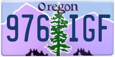 OR license plate 976IGF