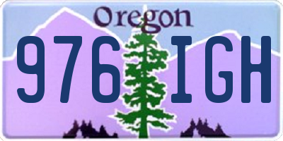 OR license plate 976IGH