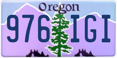 OR license plate 976IGI