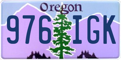 OR license plate 976IGK