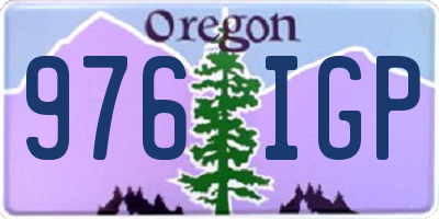 OR license plate 976IGP