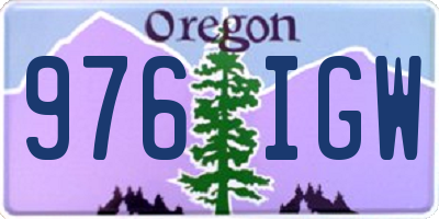 OR license plate 976IGW