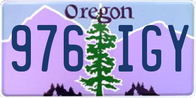 OR license plate 976IGY