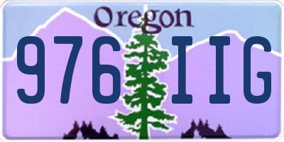 OR license plate 976IIG