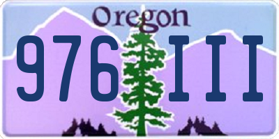 OR license plate 976III