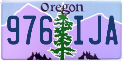 OR license plate 976IJA