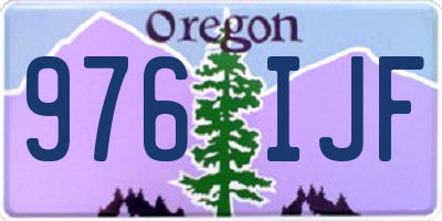 OR license plate 976IJF