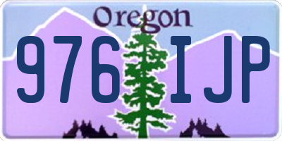 OR license plate 976IJP
