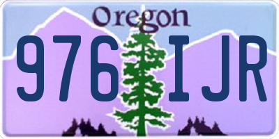 OR license plate 976IJR