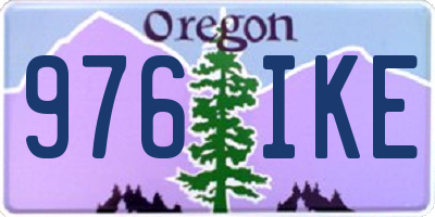OR license plate 976IKE