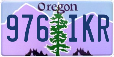 OR license plate 976IKR