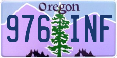 OR license plate 976INF