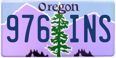 OR license plate 976INS