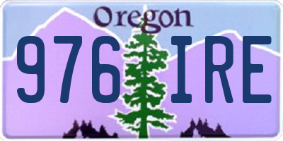 OR license plate 976IRE