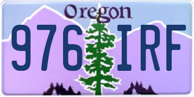 OR license plate 976IRF