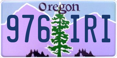 OR license plate 976IRI