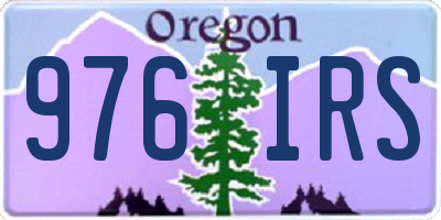 OR license plate 976IRS