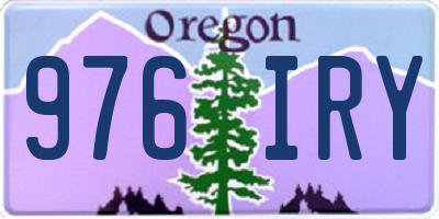 OR license plate 976IRY