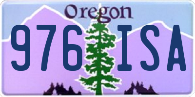 OR license plate 976ISA