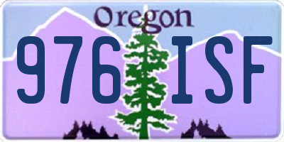 OR license plate 976ISF