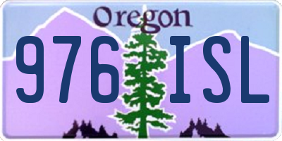 OR license plate 976ISL