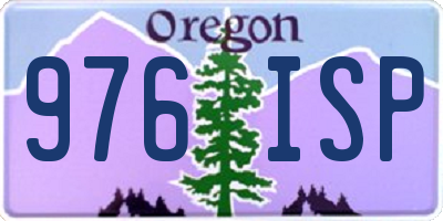 OR license plate 976ISP