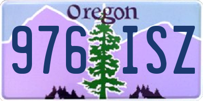 OR license plate 976ISZ