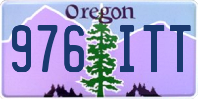 OR license plate 976ITT