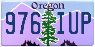 OR license plate 976IUP