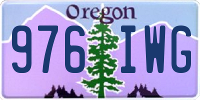 OR license plate 976IWG