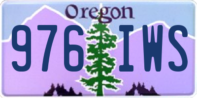 OR license plate 976IWS