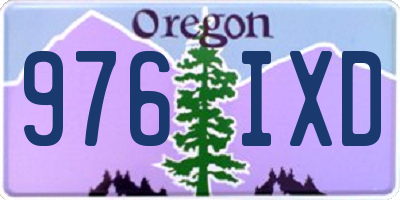 OR license plate 976IXD