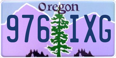 OR license plate 976IXG