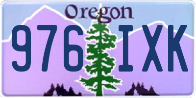 OR license plate 976IXK
