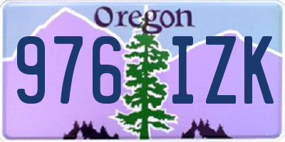 OR license plate 976IZK