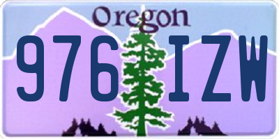 OR license plate 976IZW