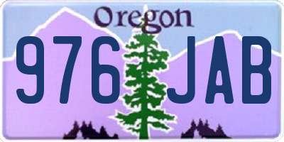 OR license plate 976JAB