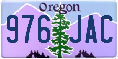 OR license plate 976JAC