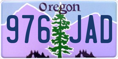 OR license plate 976JAD