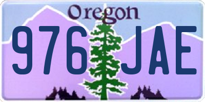 OR license plate 976JAE