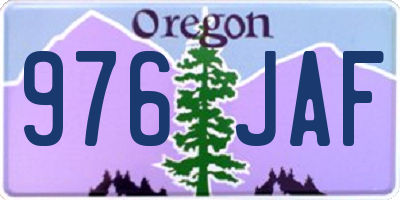 OR license plate 976JAF