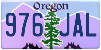 OR license plate 976JAL