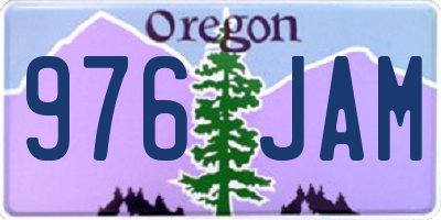 OR license plate 976JAM
