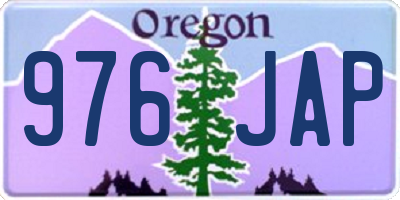 OR license plate 976JAP