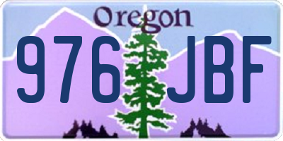 OR license plate 976JBF